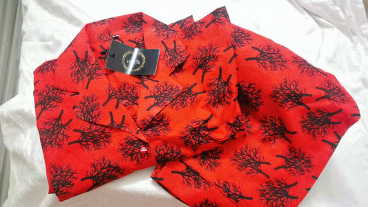 Red & Black Lawn night suit