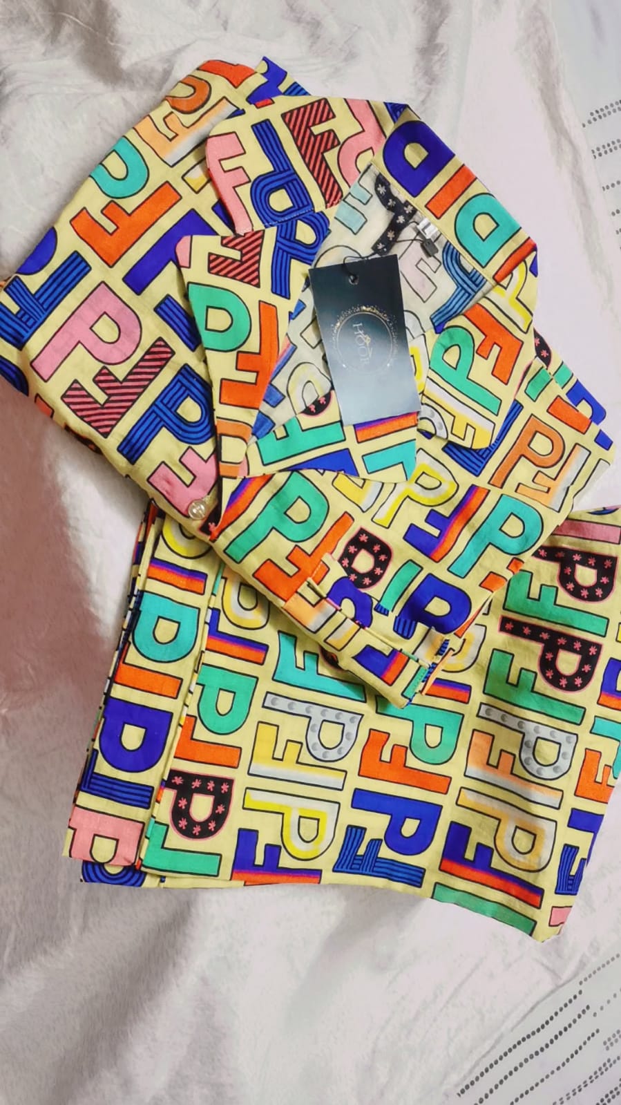 Multi color night suit